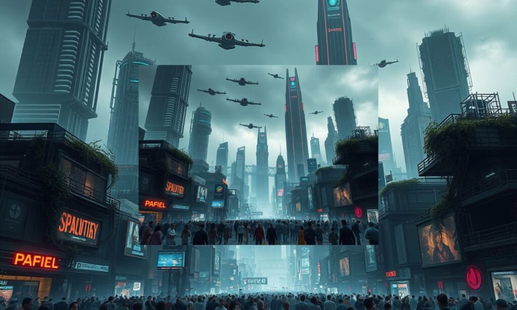 Die Weltgestaltung Eine futuristische Dystopie